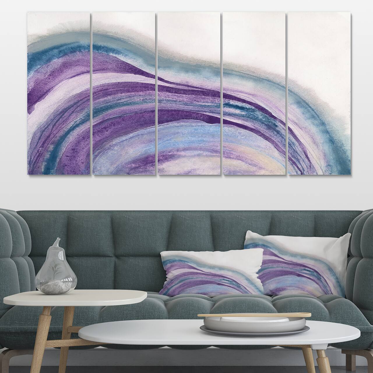 Designart - Watercolor Geode II - Modern & Contemporary Premium Canvas Wall Art